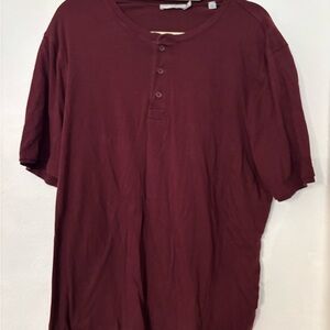 Vince Red Short Sleeve Tee Classic Crew Neck